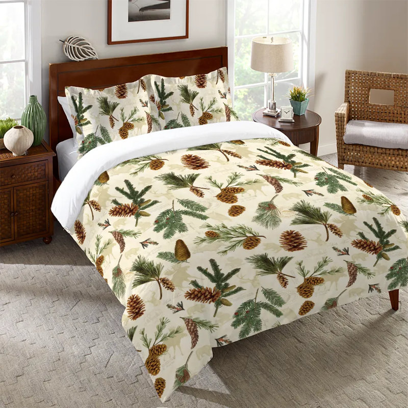 Pinecone Machine Woven Duvet Cover, Twin Duvet Cover