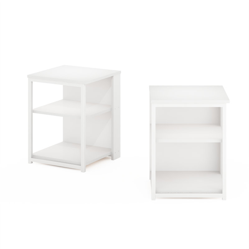 Table de bout Camnus Modern Living, ensemble de 2, blanc uni / blanc