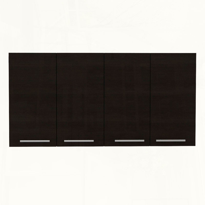 Armoire murale double avec support à vaisselle, Black