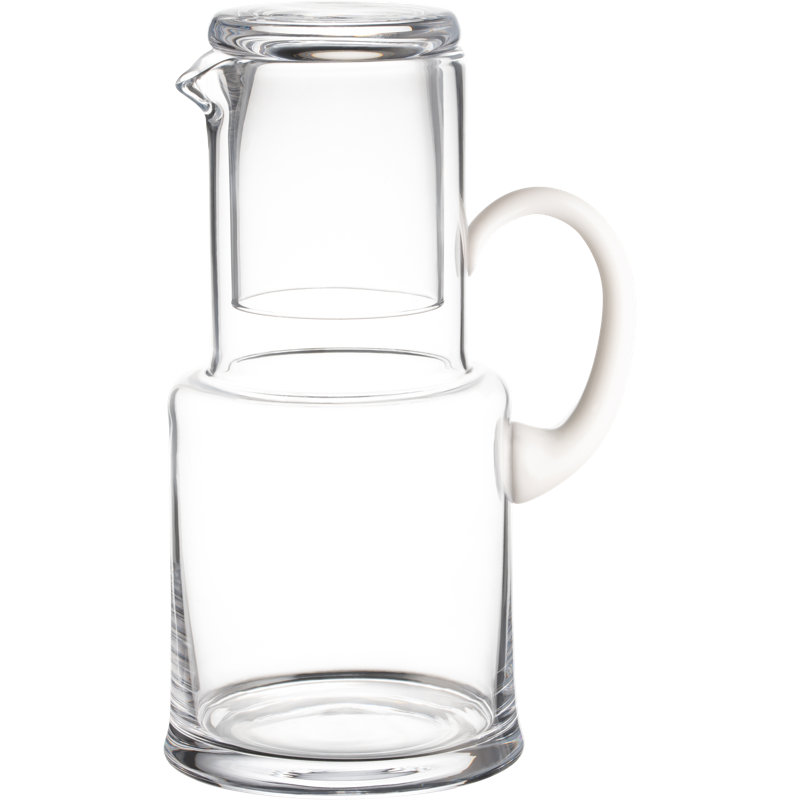 Carafe de nuit en verre chevet Deyoung, H 8,5 po x l 4,5 po x P 4,5 po