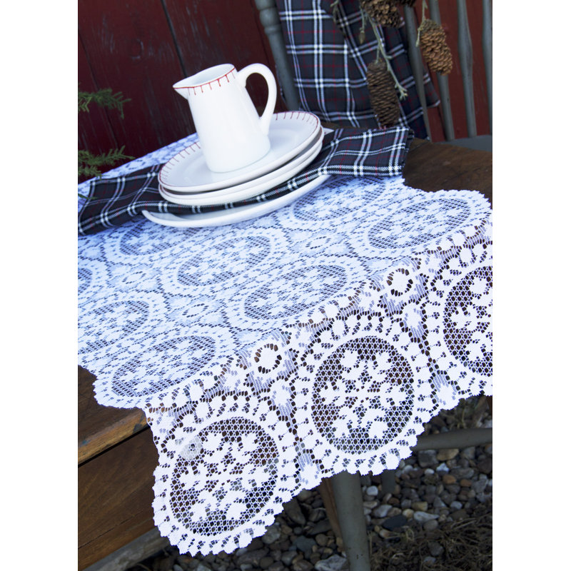 Whiteville Geometric Christmas Table Runner, 65" L x 19" W