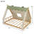 Marion House Bed with Tent, Light & Wooden Frame-697311883-697311884