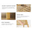 Structure de lit plateforme en bois massif et en bambou métallique, support robuste, aucun sommier requis, plusieurs tailles disponibles-121083640