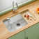 33" L x 19" W Fireclay Workstation Kitchen Sink Single Bowl White with Cutting Board and Bottom Grid