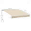 Auvent de patio rétractable avec auvent à manivelle 12 po x 8 pi Outsunny avec poignée à manivelle manuelle, tissu résistant à l'eau et aux rayons UV 280G / m² et cadre en aluminium pour terrasse, balcon, cour, blanc crème-1102343662