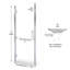 Porte de douche encadrée l 24 "x H 72" Coppia-378829352-378829353