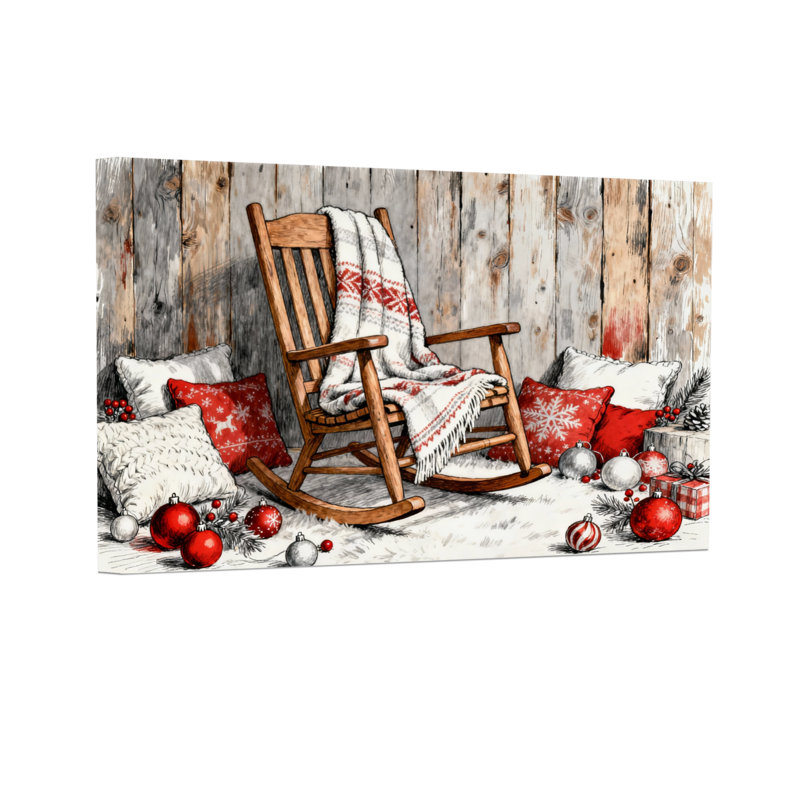 Scène décorative de Noël, H 20 po x l 30 po