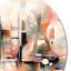 Explorations In Serenity IV - Art abstrait géométrique rond sur métal-88599615