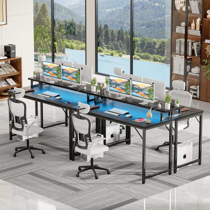 Bureau d'ordinateur Iancarlo, Noir, H 33,9 po x l 55,1 po x P 19,7 po