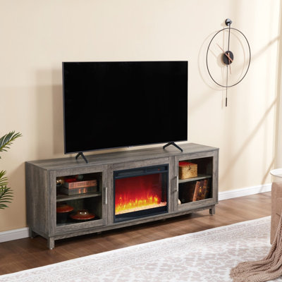Console 70 po avec foyer et chauffage