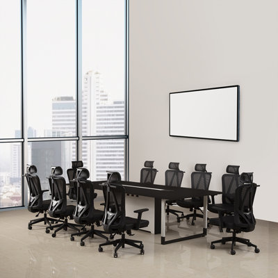 Osmani Rectangular Conference Table and Chair Set