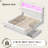   Upholstered Bed with Wood Frame, 4 Storage Drawers, Modern Bed Frame with Charging Station & LED Lights, Headboard Included,Queen/Beige-108946933-108946936