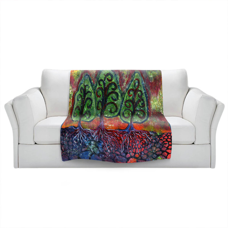 Hand Woven Throw Blanket, 51" x 60"