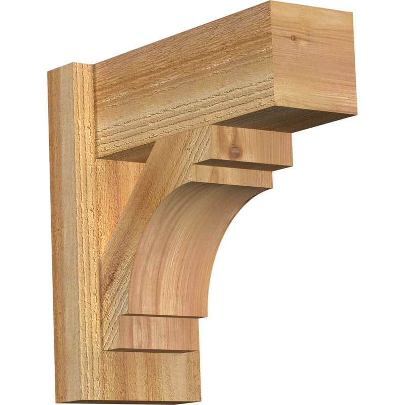 Persienne en bois Merced Block Rustic Timber, P 14 po x H 14 po, Sapin Douglas de 8 po (sciage brut)