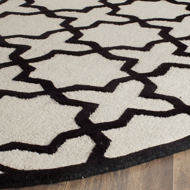 Tapis en laine touffeté à la main Cannen, Rond 6 pi