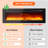 Electric Fireplace 50 Inch Recessed and Wall Mounted, Remote Control with Timer, Touch Screen