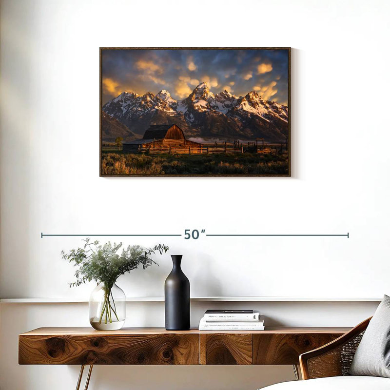 Mormon Row Barn, Cadre flottant noyer, 31 po x 21 po