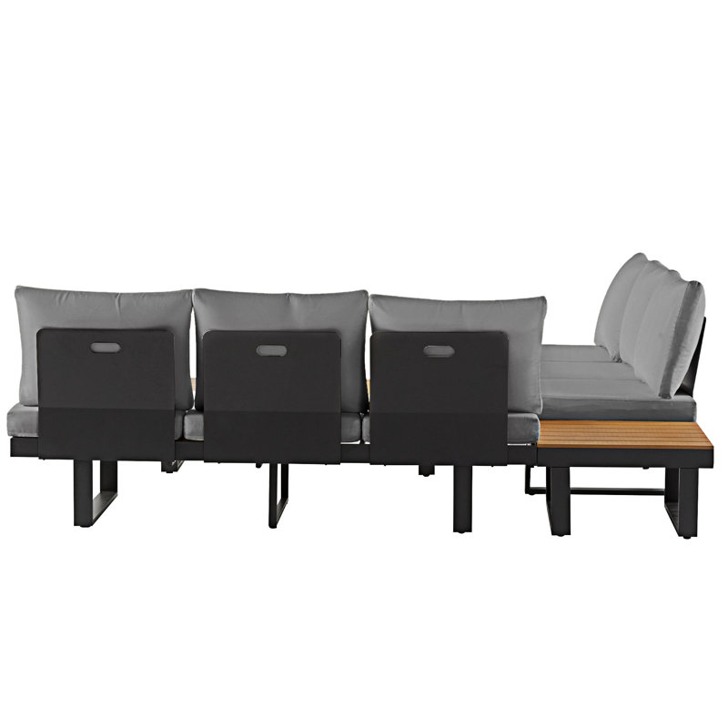 Ensemble de conversation d'extérieur pour canapé modulaire, Gris