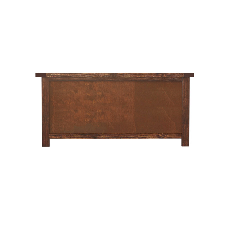 Wood Flip Top Storage Bench, Stressed Light Coffee