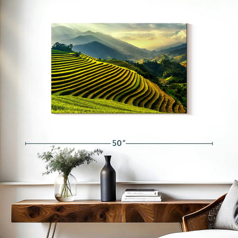 Harnek Yen Bai Rice Paddies, 24" H x 36" W