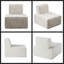 Fauteuil à billes modulaire en sherpa beige - Mousse à mémoire de forme moelleuse, sans accoudoirs