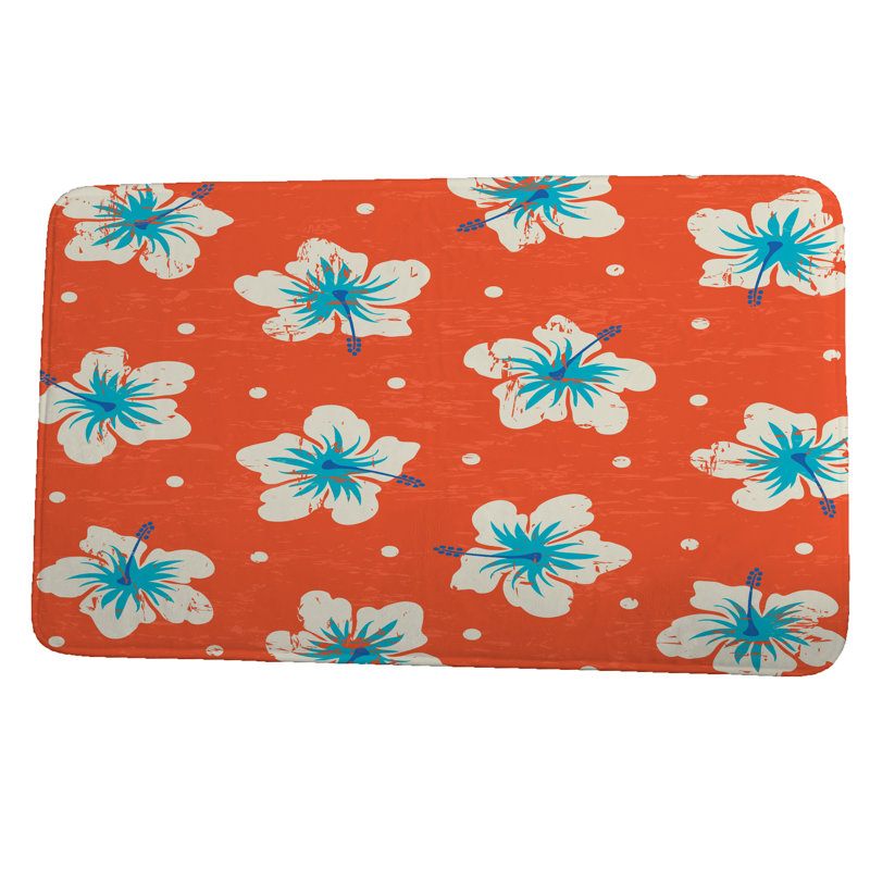 Tapis de bain Givens, l 24 po x L 17 po, Orange