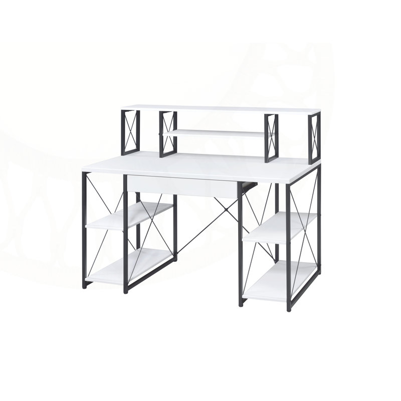 All-Purpose White Finish Writing Mata with Spacious Work Surface and Modern Design, Perfect for Home and Office Use., White