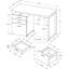 Bureau d'ordinateur Petrella, bureau à domicile, ordinateur portable, installation à gauche, à droite, tiroirs de rangement, L 48 po, bureau, métal, stratifié-608838669-607049571