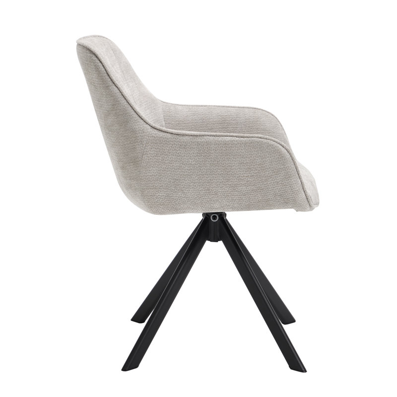 40cm H Upholstered Upholstered Back Side Chair (Set of 6), Light Grey