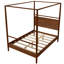 Solid Wood Canopy Bed Frame Four Posters Bed No Box Spring Needed-1034463815