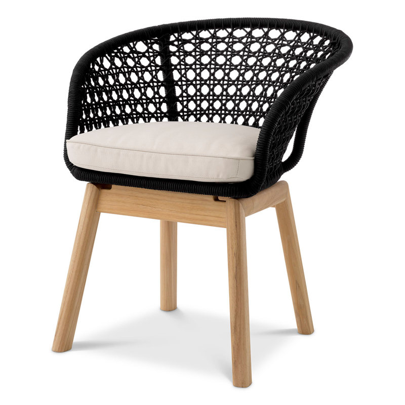 Trinity Outdoor Dining Armchair, Black