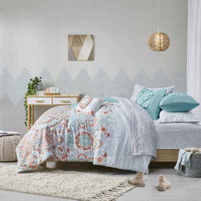 Ensemble d'édredon en microfibre avec draps Vinnie