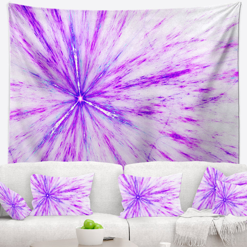 Tapisserie abstraite mauve Corwin, H 32 po x l 39 po