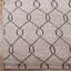 Tapis intérieur beige noué à la main à motif géométrique 100% laine-835304173