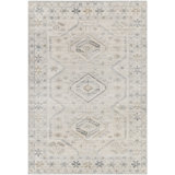 Rectangle Southwestern Machine Woven Polypropylene Area Rug in Medium Gray