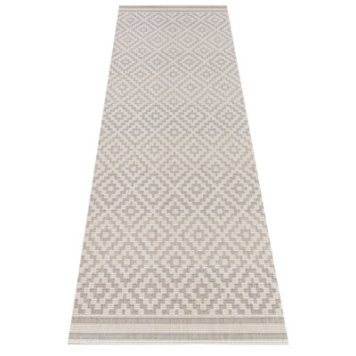 Flatweave Rug in Grey/Cream