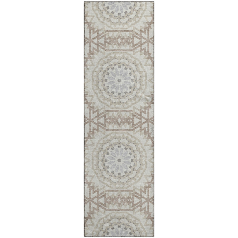 Premium Machine Washable Cerrito Ivory Rug, Runner 2'3" x 7'6"