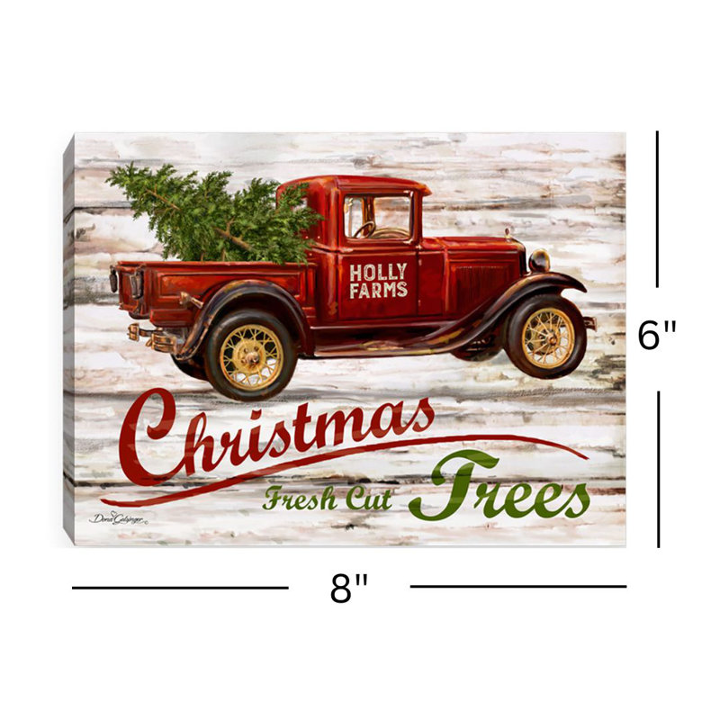 Mini camion rouge avec toile de fond rouge 8x6