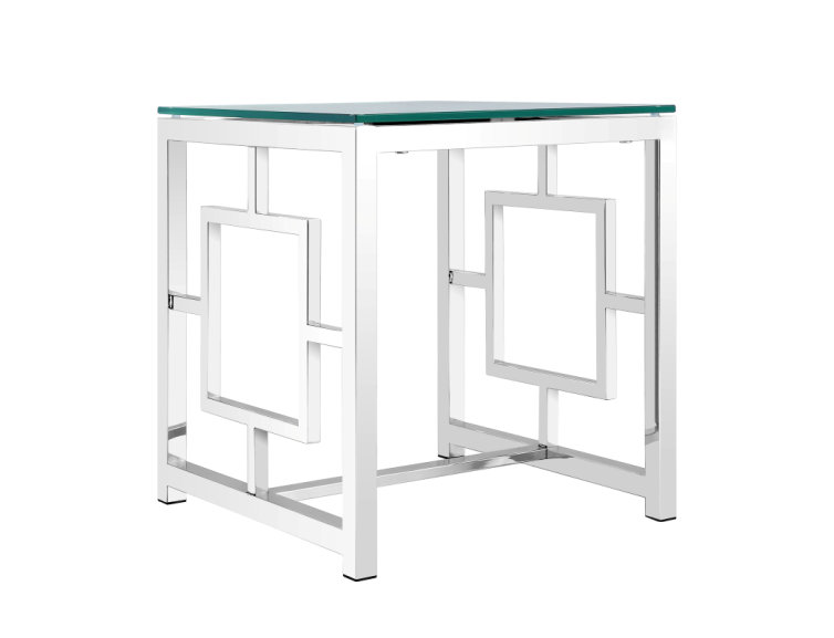 Marengo Glass Top Frame End Table
