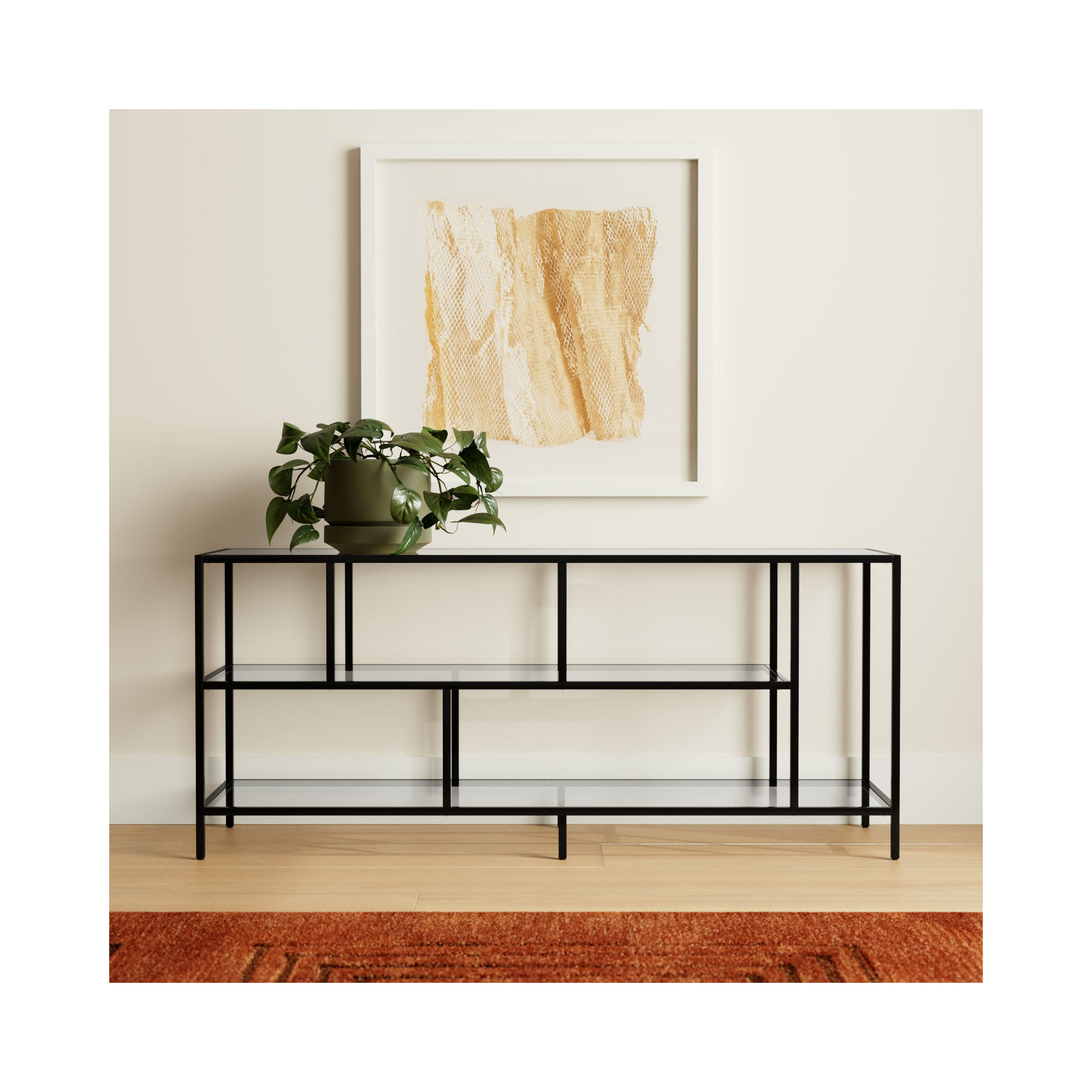 Wylan 55'' Media Console, Blackened Bronze