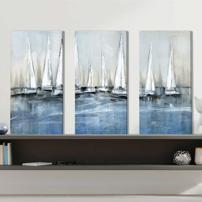 «Waiting For The Sun», ensemble de 3 impressions sur toile