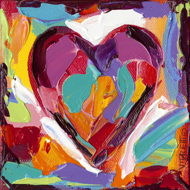 Colourful Expressions IV by Carolee Vitaletti - Wrapped Canvas Painting, 91cm H x 91cm W