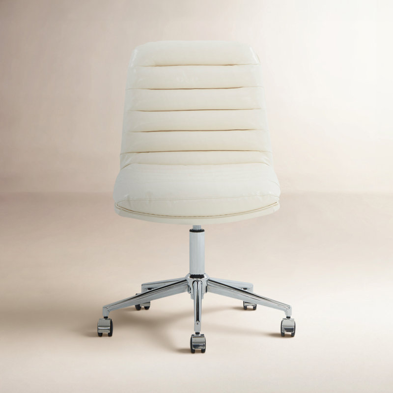 Ashia Boucle Task Chair, White