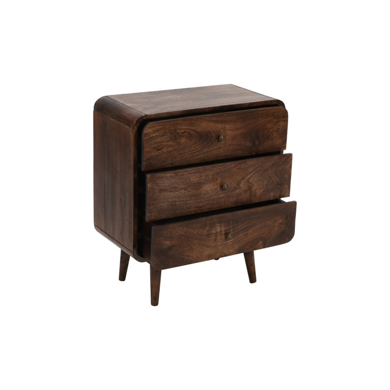 Briele Solid Wood 70cm W 3 - Drawer Chest of Drawers