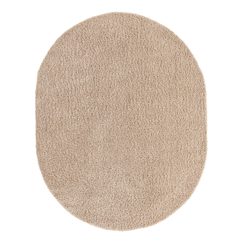 Tapis taupe pour l'intérieur uniquement Santoya, Ovale 7 pi 10 po x 10 pi