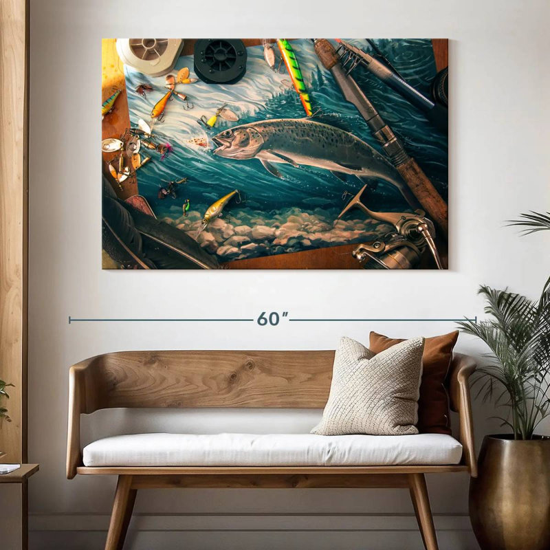 Senne All About Fishing, H 34 po x l 51 po