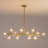 Jewellia 16 - Light Dimmable Glass Sputnik Modern Linear Chandelier