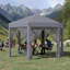 Pavillon de jardin hexagonal escamotable, robuste pour l'extérieur