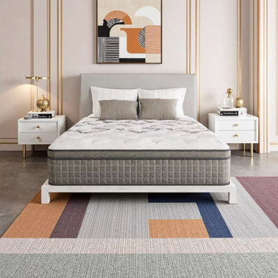 Diamond Soto 12.5" Cooling Copper Hybrid Mattress with Euro-Top - Medium Feel, California King, Greenguard Gold Certified, Made in USA