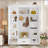 85.2''H Hall Tree with Bench, Hooks, and Adjustable Shelves for Modern Entryway Storage and Organization-1833098919